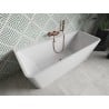 Mexen Volta bañera exenta adosada 170 x 75 cm, blanca, rebosadero oro rosa - 51131707500-60