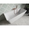 Mexen Volta freestanding back-to-wall bath 170 x 75 cm, white, brushed copper overflow - 51131707500-65
