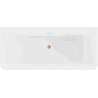 Mexen Volta freestanding back-to-wall bath 170 x 75 cm, white, brushed copper overflow - 51131707500-65