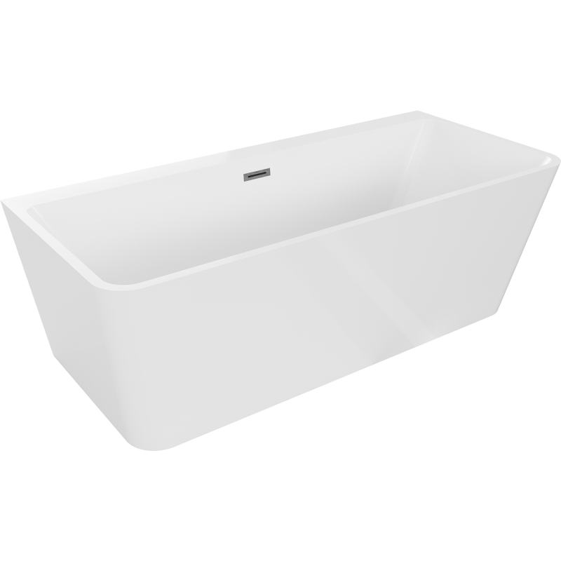 Mexen Volta seisova kylpyamme seinää vasten 150 x 75 cm, valkoinen, gun gray harjattuna - 51131507500-66