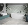Mexen Volta samostojeća zidna kada 150 x 75 cm, bijela, preljev gun gray brušeni - 51131507500-66