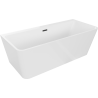 Mexen Volta freestanding wall-mounted bathtub 170 x 75 cm, white, black overflow - 51131707500-70