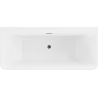 Mexen Volta free-standing back-to-wall bath 170 x 75 cm, white, black overflow - 51131707500-70