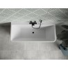 Mexen Volta free-standing back-to-wall bath 170 x 75 cm, white, black overflow - 51131707500-70