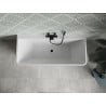 Mexen Volta freestanding wall-mounted bathtub 170 x 75 cm, white, black overflow - 51131707500-70