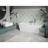 Mexen Volta freestanding wall-mounted bathtub 150 x 75 cm, white, gun metal overflow - 51131507500-95