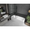 Mexen Next L vanniparavent 1-tiivaline 80 x 150 cm, must ruudustik, must - 895-080-000-03-77-70
