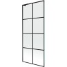 Mexen Next L vanniparavent 1-tiivaline 80 x 150 cm, must ruudustik, must - 895-080-000-03-77-70