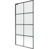Mexen Next L Badewannenfaltwand 1-flügelig 90 x 150 cm, schwarzes Muster, schwarz - 895-090-000-03-77-70
