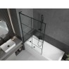 Mexen Next L vannisein 1-osaline 100 x 150 cm, must ruudustik, must - 895-100-000-03-77-70