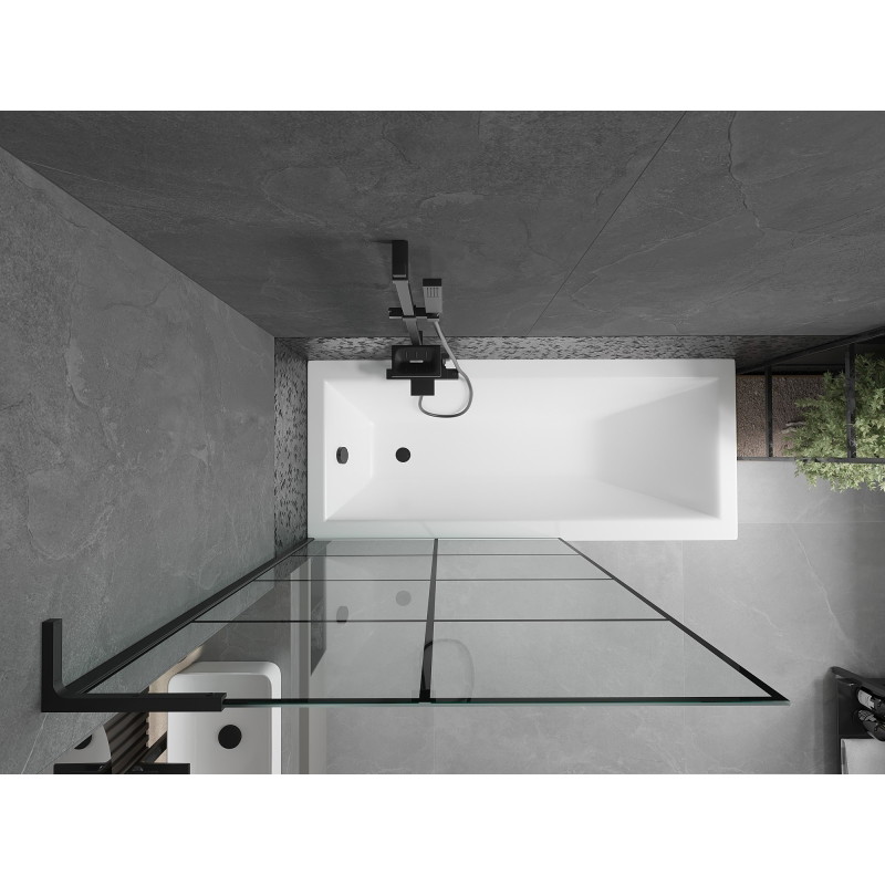 Mexen Next L vannisein 1-osaline 100 x 150 cm, must ruudustik, must - 895-100-000-03-77-70
