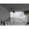 Mexen Next L paroi de baignoire 1-volet 100 x 150 cm, motif noir, noir - 895-100-000-03-77-70