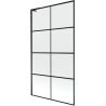 Mexen Next L resguardo de banho de 1 painel 100 x 150 cm, grade preta, preto - 895-100-000-03-77-70