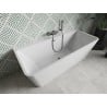 Mexen Volta freestanding wall-mounted bathtub 150 x 75 cm, white, gun metal overflow - 51131507500-95