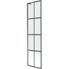 Mexen Next L parawan nawannowy 1-skrzydłowy 50 x 150 cm, czarna kratka, gun metal - 895-050-000-03-77-95