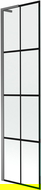 Mexen Next L mampara de bañera de 1 hoja 50 x 150 cm, rejilla negra, metal de arma - 895-050-000-03-77-95