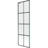Mexen Next L parawan nawannowy 1-skrzydłowy 60 x 150 cm, czarna kratka, gun metal - 895-060-000-03-77-95