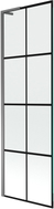 Mexen Next L üheklapiline vannisein 60 x 150 cm, must ruudustik, gun metal - 895-060-000-03-77-95
