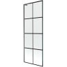Mexen Next L parawan nawannowy 1-skrzydłowy 70 x 150 cm, czarna kratka, gun metal - 895-070-000-03-77-95