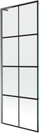 Mexen Next L jednokrilni paravan za kadu 70 x 150 cm, crna mreža, gun metal - 895-070-000-03-77-95