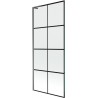 Mexen Next L paravan za kadu s jednim krilom 80 x 150 cm, crna rešetka, gun metal - 895-080-000-03-77-95