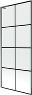 Mexen Next L vanniparavann 1-osaline 80 x 150 cm, must ruudustik, relvmetall - 895-080-000-03-77-95