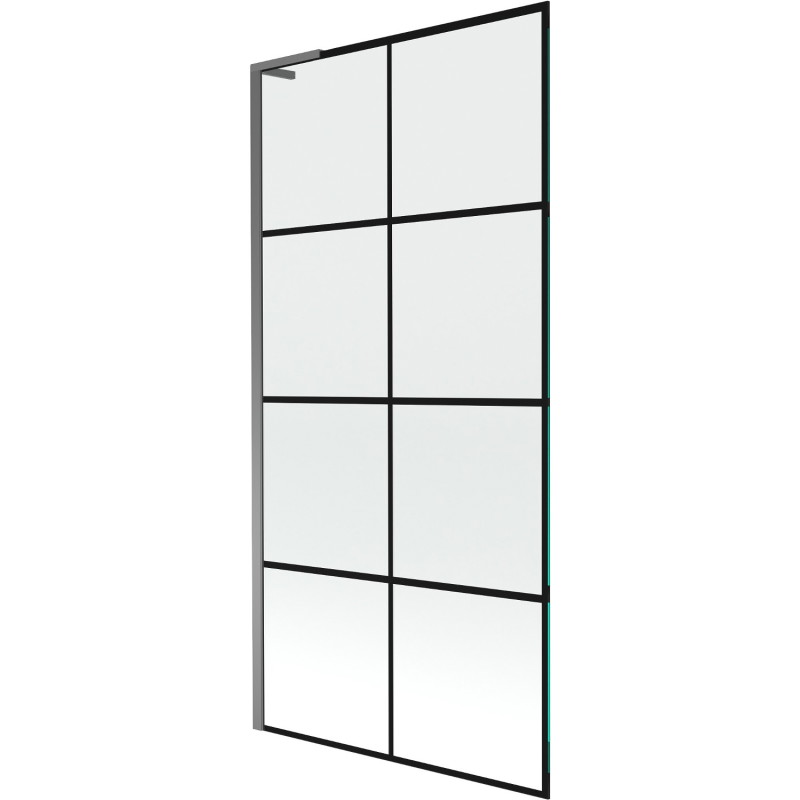 Mexen Next L vanniparavann 1-tiivaline 90 x 150 cm, must ruudustik, gun metal - 895-090-000-03-77-95