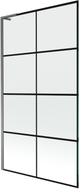 Mexen Next L vanniparavent, 1-leheline, 100 x 150 cm, must ruudustik, gun metal - 895-100-000-03-77-95