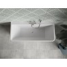 Mexen Volta vaba seisev seinavann 150 x 75 cm, valge, harjatud nikli ülevool - 51131507500-97