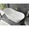 Mexen Montana seisev vann 180 x 80 cm, valge, kuldne harjatud ülevool - 52011808000-55