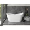 Mexen Montana freistehende Badewanne 180 x 80 cm, weiß, Überlauf gun gray gebürstet - 52011808000-66