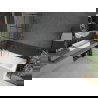 Mexen Next L Badewannen-Wandschirm 1-flügelig 70 x 150 cm, schwarzes Muster, gebürstetes Nickel - 895-070-000-03-77-97
