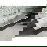 Mexen Volta freistehende Wandbadewanne 150 x 75 cm, weiß/schwarz, mit Chromüberlauf - 51131507575-01