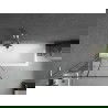 Mexen Next L Badewannenabtrennung 1-flügelig 80 x 150 cm, schwarzes Muster, gebürsteter Nickel - 895-080-000-03-77-97