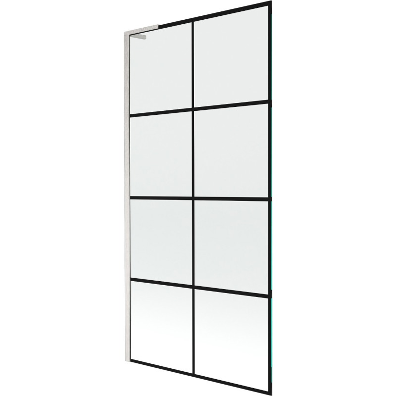 Mexen Next L vanniekraan 1-tiivaline 90 x 150 cm, must ruudustik, harjatud nikkel - 895-090-000-03-77-97