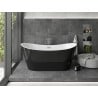 Mexen Montana freistehende Badewanne 180 x 80 cm, weiß/schwarz, chrom Überlauf - 52011808075-01