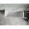 Mexen Volta freistehende Wandbadewanne 150 x 75 cm, weiß/schwarz, weißer Überlauf - 51131507575-20