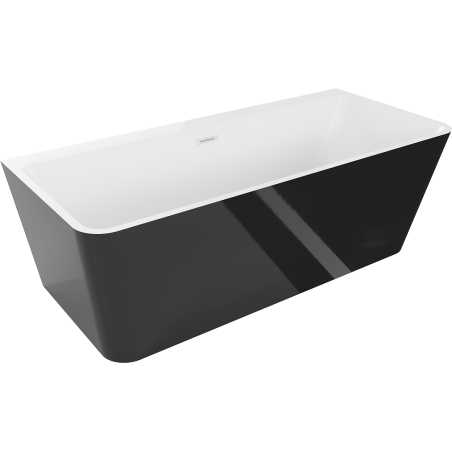 Mexen Volta freestanding wall-adjacent bathtub 170 x 75 cm, white/black, white overflow - 51131707575-20