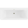 Mexen Volta freistehende Wandbadewanne 150 x 75 cm, weiß/schwarz, mit Überlauf gold - 51131507575-50