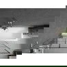Mexen Next L Badewannenabtrennung 1-flügelig 100 x 150 cm, schwarzes Muster, gebürstetes Nickel - 895-100-000-03-77-97