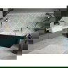 Mexen Volta vrijstaande wandbadkuip 150 x 75 cm, wit/zwart, overloop geborsteld goud - 51131507575-55