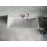 Mexen Volta freistehende Wandbadewanne 150 x 75 cm, weiß/schwarz, mit Roségold Überlauf - 51131507575-60
