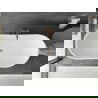 Mexen Montana vrijstaande badkuip 180 x 80 cm, wit/zwart, overloop roségoud - 52011808075-60