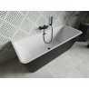 Mexen Volta seinavaba vann 150 x 75 cm, valge/must, must ülevool - 51131507575-70