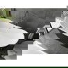 Mexen Montana vrijstaande badkuip 180 x 80 cm, wit/zwart, overloop gun metal - 52011808075-95