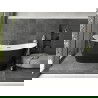 Mexen Montana vrijstaande badkuip 180 x 80 cm, wit/zwart, overloop gun metal - 52011808075-95