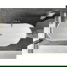 Mexen Montana vrijstaande badkuip 180 x 80 cm, wit/zwart, overloop gun metal - 52011808075-95