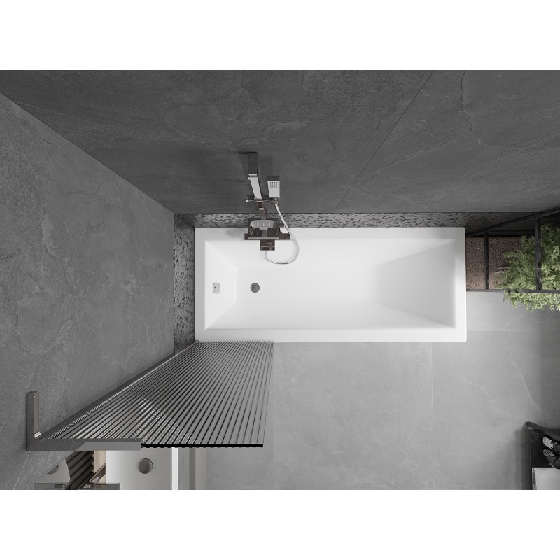 Mexen Next L vannipaneel, 1-osaline, 50 x 150 cm, triibud, kroom - 895-050-000-03-09-01