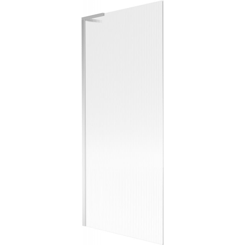 Mexen Next L Badewannenabtrennung 1-flügelig 80 x 150 cm, Streifen, Chrom - 895-080-000-03-09-01