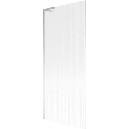 Mexen Next L Badewannenabtrennung 1-flügelig 80 x 150 cm, Streifen, Chrom - 895-080-000-03-09-01
